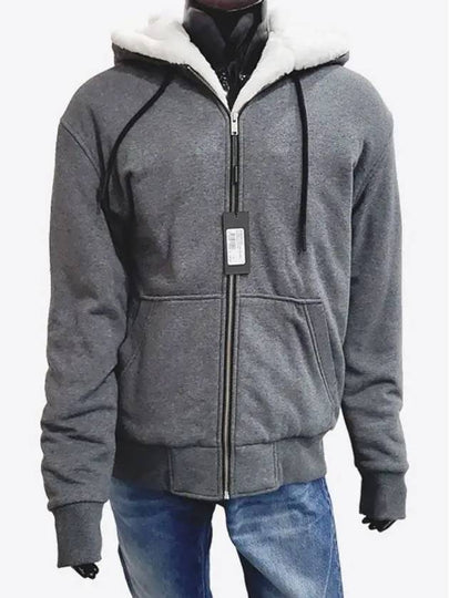 Classic Bunny Fur Zip-Up Hoodie Dark Grey - MOOSE KNUCKLES - BALAAN 2