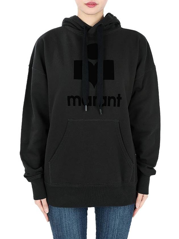 Mansel Logo Hoodie Faded Black - ISABEL MARANT - BALAAN 2