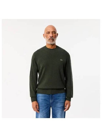 Men s Basic Classic Fit Pullover Dark Khaki - LACOSTE - BALAAN 1