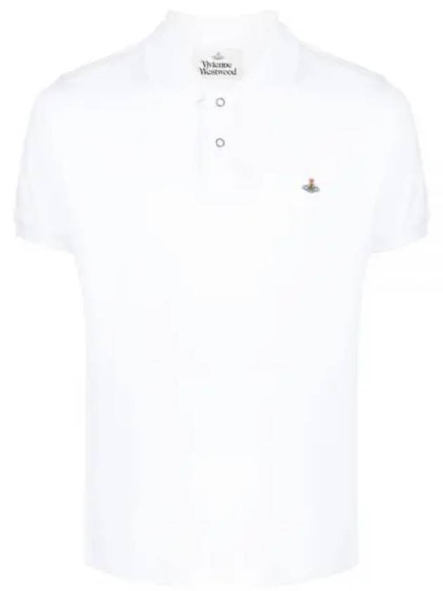 Embroidered Logo Classic Polo Shirt White - VIVIENNE WESTWOOD - BALAAN 2