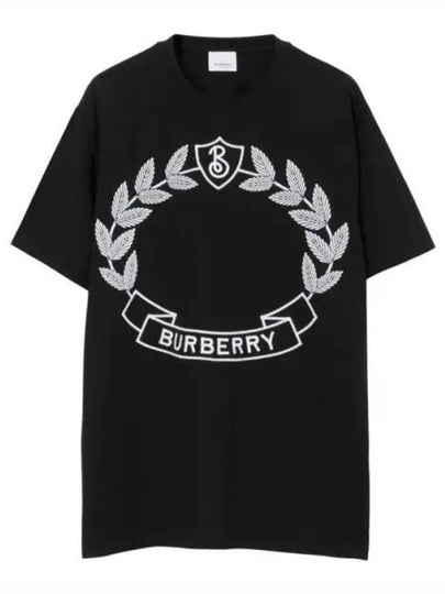 Oak Leaf Logo Short Sleeve T-Shirt Black - BURBERRY - BALAAN 2