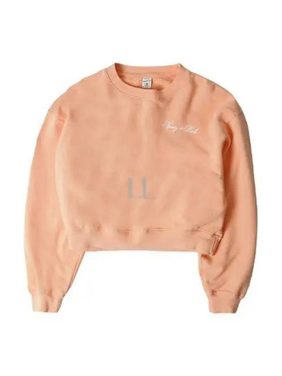 Logo Print Cotton Long Sleeve T-Shirt Peach - SPORTY & RICH - BALAAN 2