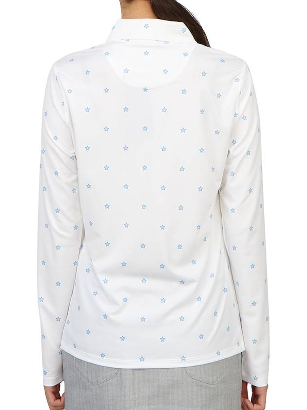 Women'S Star Print Long Sleeve Pk Shirt White - G/FORE - BALAAN 5