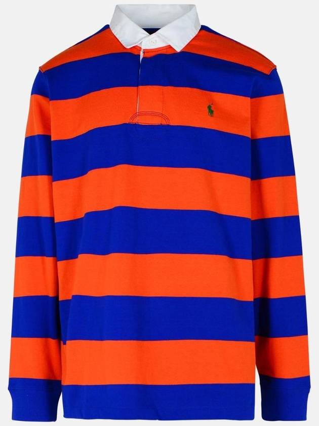 Striped PK T shirt Orange Royal - POLO RALPH LAUREN - BALAAN 1