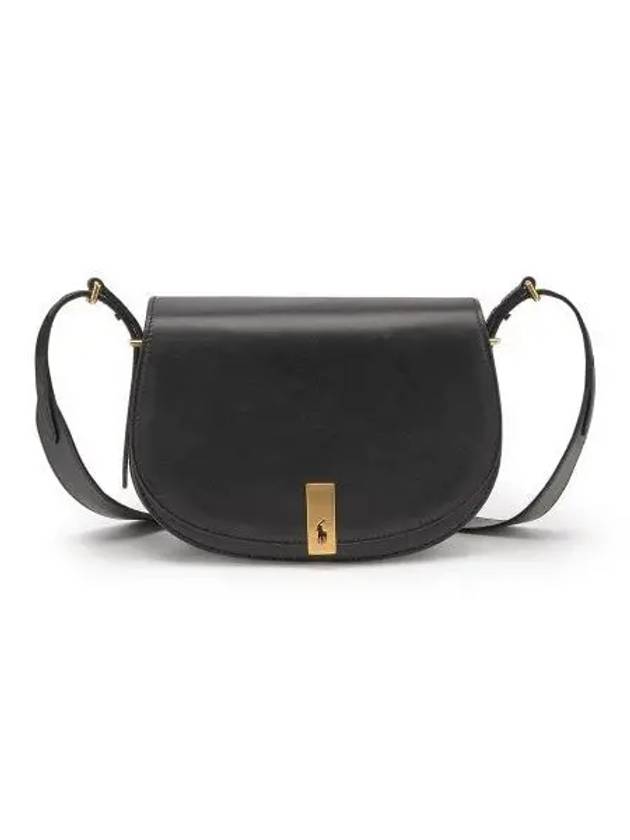 W Polo ID Calfskin Saddlebag Black - POLO RALPH LAUREN - BALAAN 1