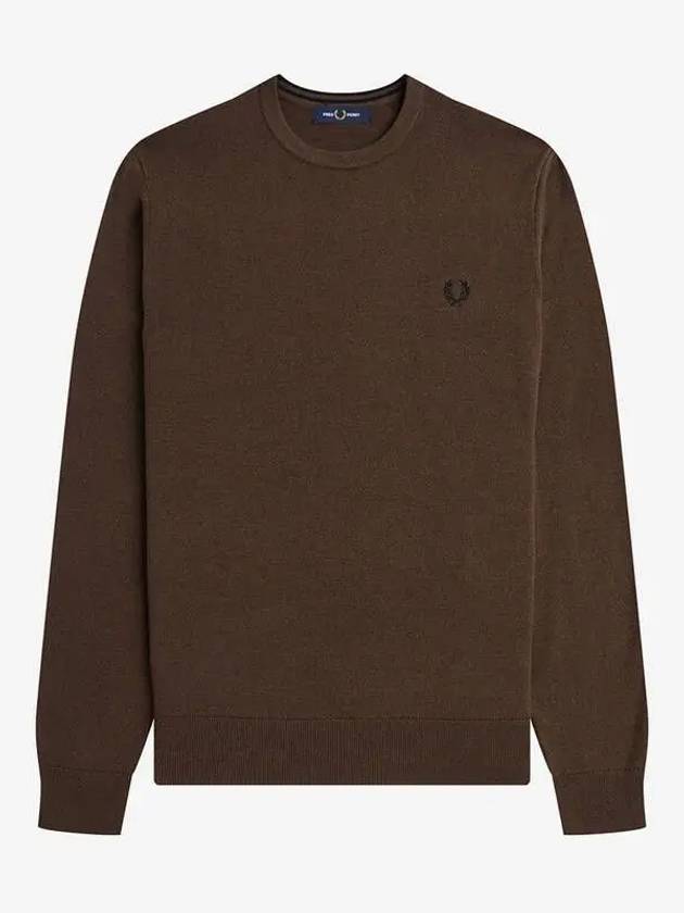 Baseline Classic Crew Neck Knit Q21 AFPM2339601 Dark Brown - FRED PERRY - BALAAN 1