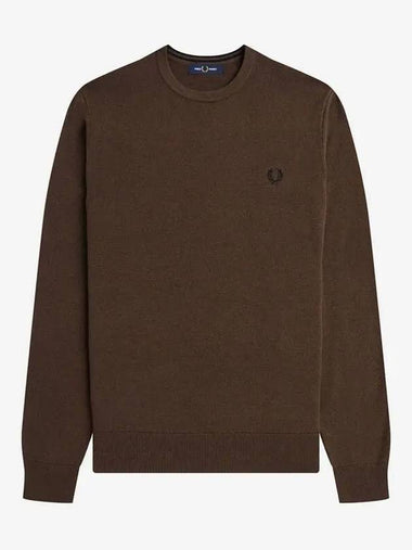 15 Baseline Classic Crew Neck Knit Q21 AFPM2339601 Dark Brown - FRED PERRY - BALAAN 1