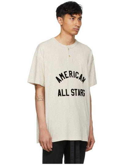 American All Star Men's Short Sleeve TShirt Cream Heather FG50 017OCJ 101C - FEAR OF GOD - BALAAN 2