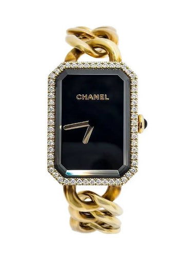 Premier Gourmet Chain Watch Large 18K Yellow Gold Diamond Bezel 3ET1512 - CHANEL - BALAAN 1