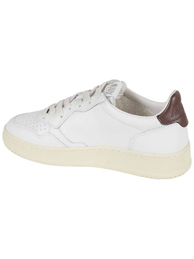 Men's Medalist Leather Low Top Sneakers Brown White - AUTRY - BALAAN 6