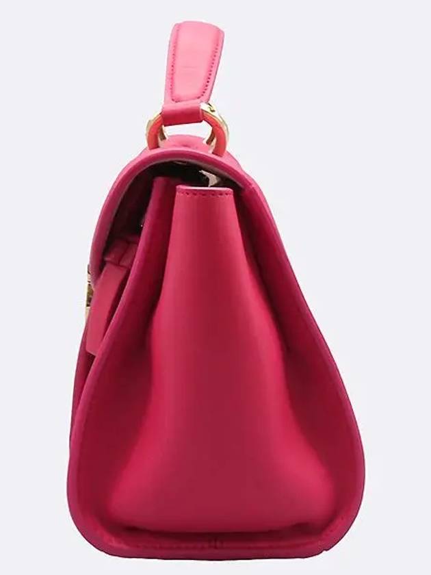 Ferragamo 21 G973 Pink Leather Gold Plated Mini Sofia Rainbow Tote Bag Shoulder Strap - SALVATORE FERRAGAMO - BALAAN 3