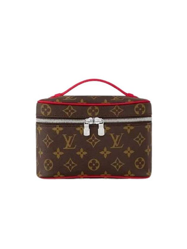 Nice Mini Toiletry Monogram Cosmetic Pouch Bag Brown Red - LOUIS VUITTON - BALAAN 1