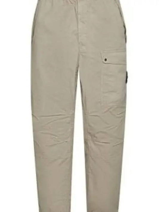 Logo Twill Cotton Cargo Track Pants Sand - STONE ISLAND - BALAAN 2