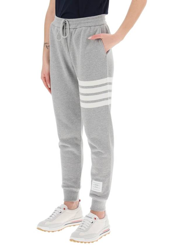 Women's Engineer 4 Bar Cotton Loopback Knit Track Pants Grey - THOM BROWNE - BALAAN 5