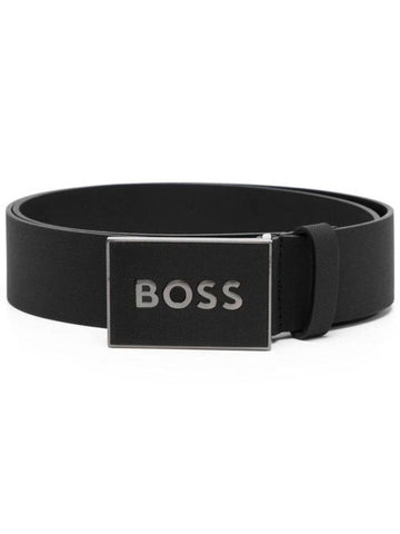 Lettering Logo Leather Belt Black - HUGO BOSS - BALAAN 1