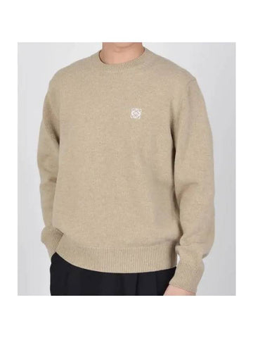 Anagram Wool Knit Top Beige Melange - LOEWE - BALAAN 1