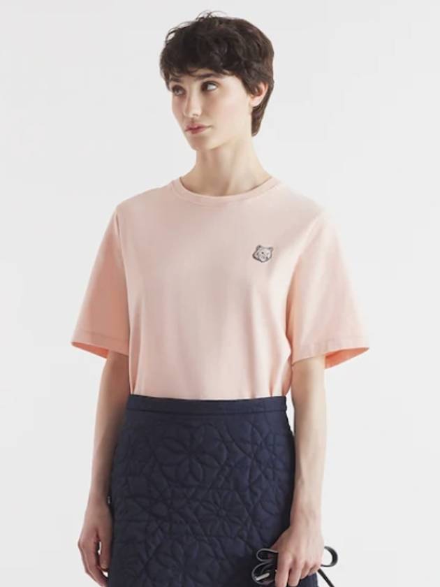 Bold Fox Head Patch Comfort Short Sleeve T-Shirt Pasture Rose - MAISON KITSUNE - BALAAN 3