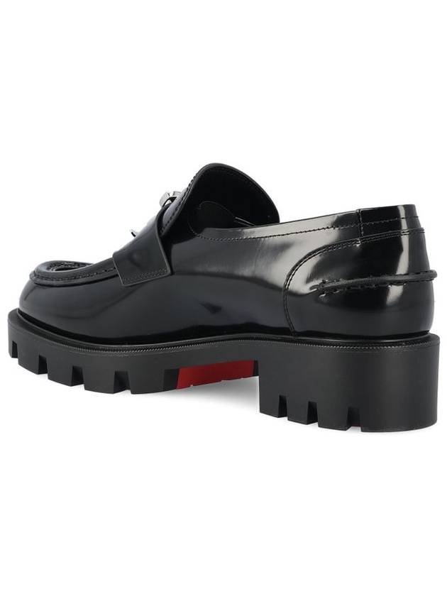 Women's CL Mock Logo Leather Loafers Black - CHRISTIAN LOUBOUTIN - BALAAN 4