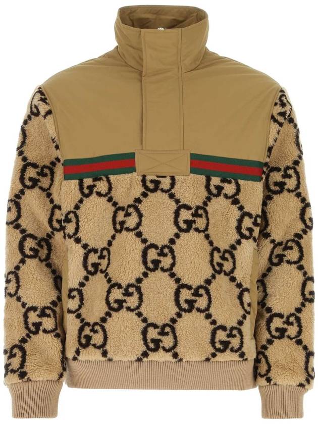 GG Jacquard Half Zip-Up Jacket Beige - GUCCI - BALAAN 1