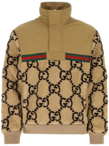 GG Jacquard Half Zip-Up Jacket Beige - GUCCI - BALAAN 1