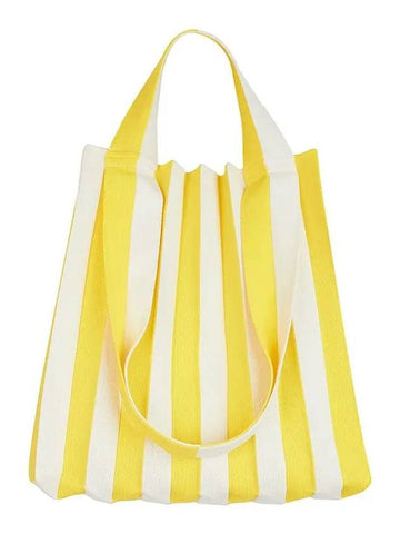 Two way shopper bag yellow stripe - PLEATSMAMA - BALAAN 1