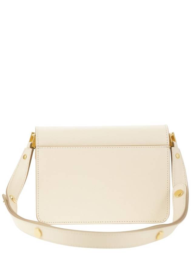 Trunk Saffiano Leather Shoulder Bag White - MARNI - BALAAN 3