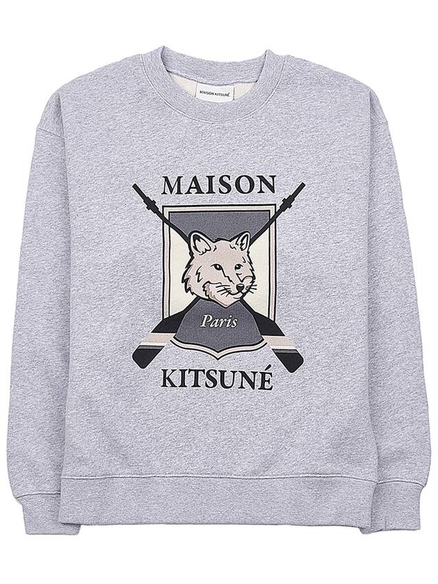 Maison Kitsune Women's College Fox Print Comfort Sweatshirt LW00306KM0307 LGM - MAISON KITSUNE - BALAAN 1