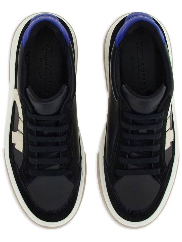 Gancini Outline Low-Top Sneakers Black - SALVATORE FERRAGAMO - BALAAN 5