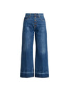 Cropped Wide Jeans Blue - POLO RALPH LAUREN - BALAAN 1