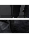 Black zip-up collar neck slim eco-leather jacket LJP122 - IKALOOOK - BALAAN 4