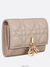 XS Lady Cannage Lambskin Flap Wallet Powder Beige - DIOR - BALAAN 3