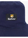 Cotton Reversible Bucket Hat Navy - BARBOUR - BALAAN 6