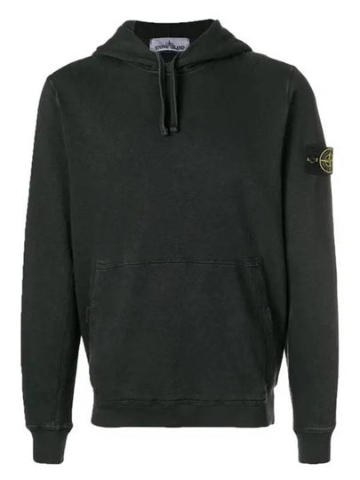 Waffen Patch Cotton Hoodie Charcoal - STONE ISLAND - BALAAN 2