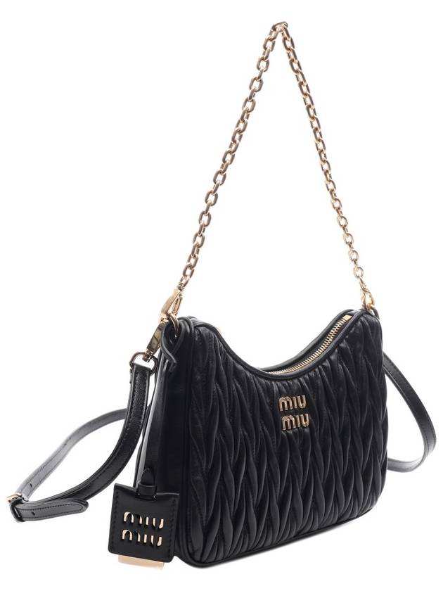 Matelasse Nappa Leather Shoulder Bag Black - MIU MIU - BALAAN 4