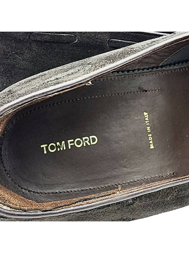 Men s Edgar Tassel Loafers Suede Brown - TOM FORD - BALAAN 4