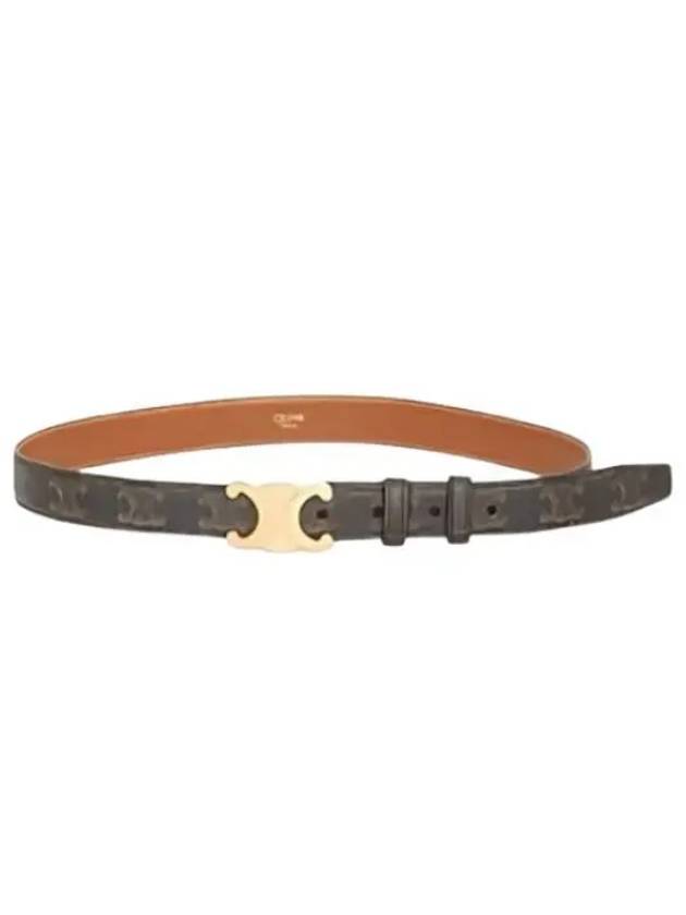 Monogram Triomphe Buckle Medium Leather Belt Tan - CELINE - BALAAN 2