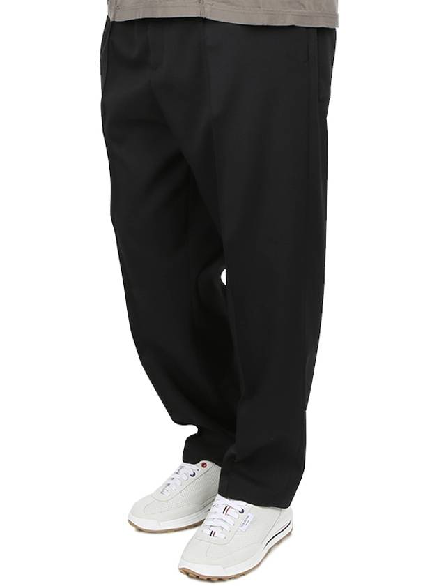 Men's Waistband Straight Pants Black - JIL SANDER - BALAAN.