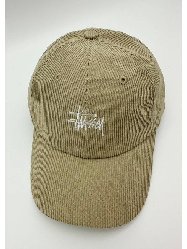 Graffiti Corduroy Low Pro Ball Cap Khaki - STUSSY - BALAAN 4