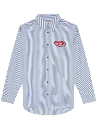 S Simply E Stripe Long Sleeve Shirt Sky Blue - DIESEL - BALAAN 1