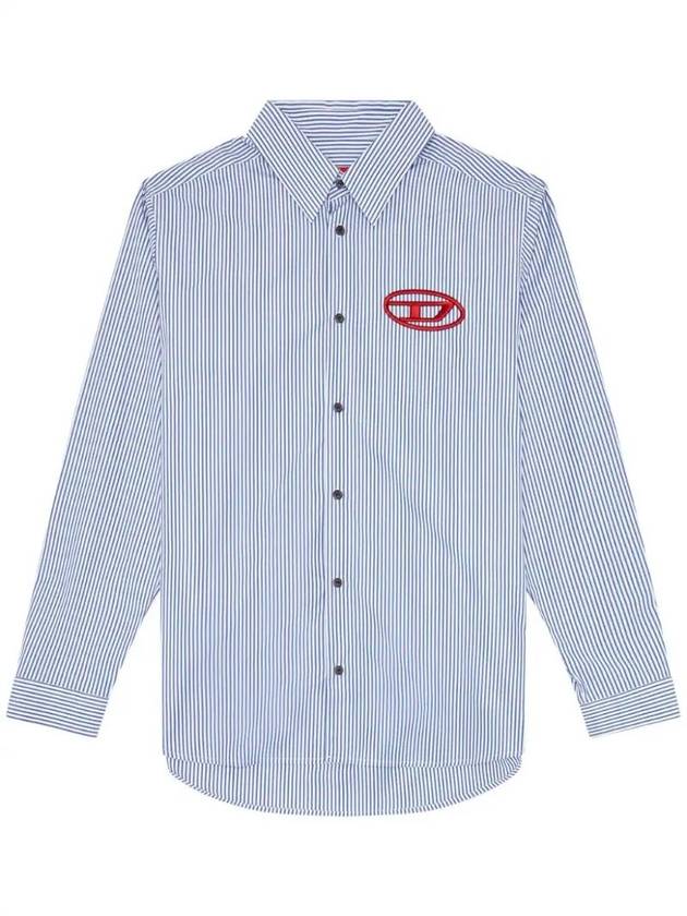 S Simply E Stripe Long Sleeve Shirt Sky Blue - DIESEL - BALAAN 1