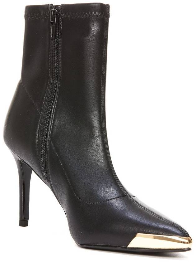 Jeans Metal Toe Ankle Boots Black - VERSACE - BALAAN.