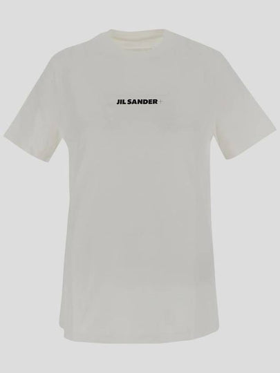 Logo Print Short Sleeve T-Shirt White - JIL SANDER - BALAAN 2