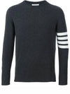 Diagonal Classic Cashmere Knit Top Dark Grey - THOM BROWNE - BALAAN 2