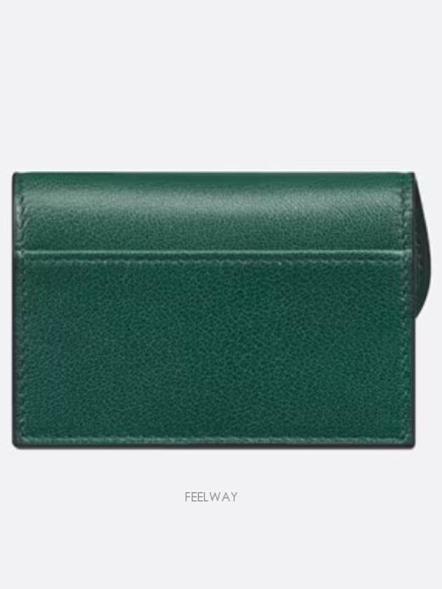 SADDLE Flap Card Wallet Fine Green Goatskin - DIOR - BALAAN 6