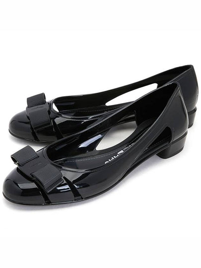 Vara Bow Jelly Ballet Flat Black - SALVATORE FERRAGAMO - BALAAN 2