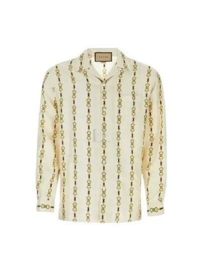 Horsebit Vacation Long Sleeve Shirt Ivory - GUCCI - BALAAN 2