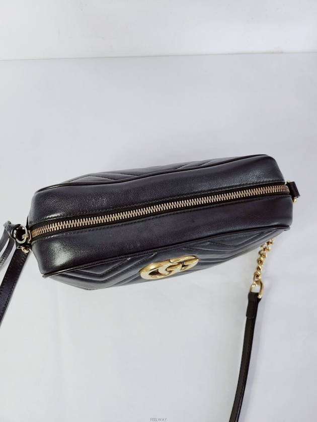 Used luxury goods DHLUX GG Black Marmont Matelasse Cross Bag Small - GUCCI - BALAAN 7