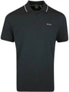 Logo Print Cotton Polo Shirt Black - HUGO BOSS - BALAAN 2