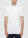 Maison Kitsune Tricolor Fox Patch PK Polo Shirt White AM00200KJ7002 - MAISON KITSUNE - BALAAN 3