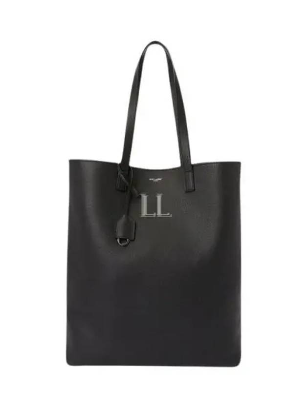 Grained Leather Bold Shopping Shoulder Bag Black - SAINT LAURENT - BALAAN 2